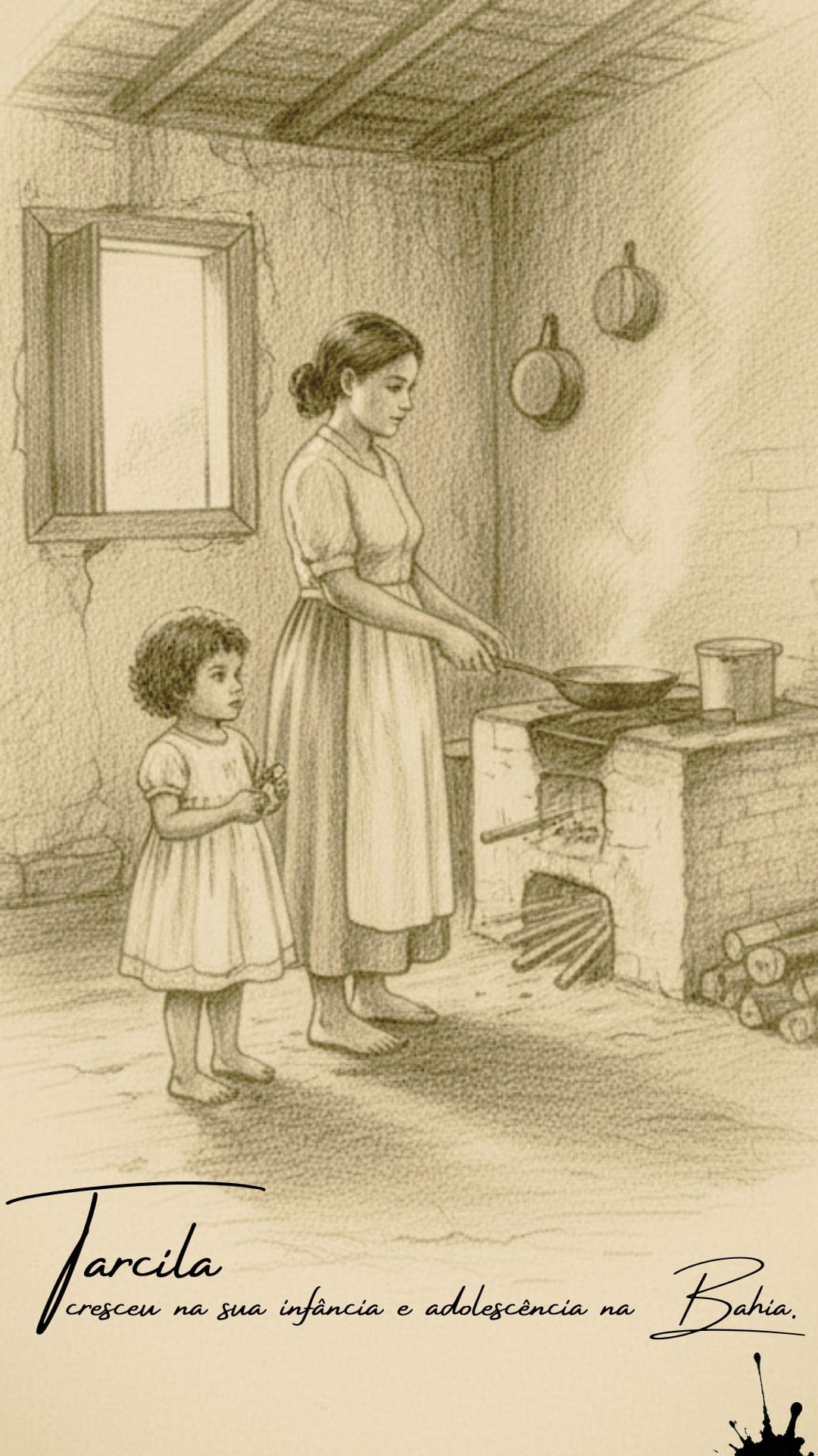 Tarcila na infância na Bahia