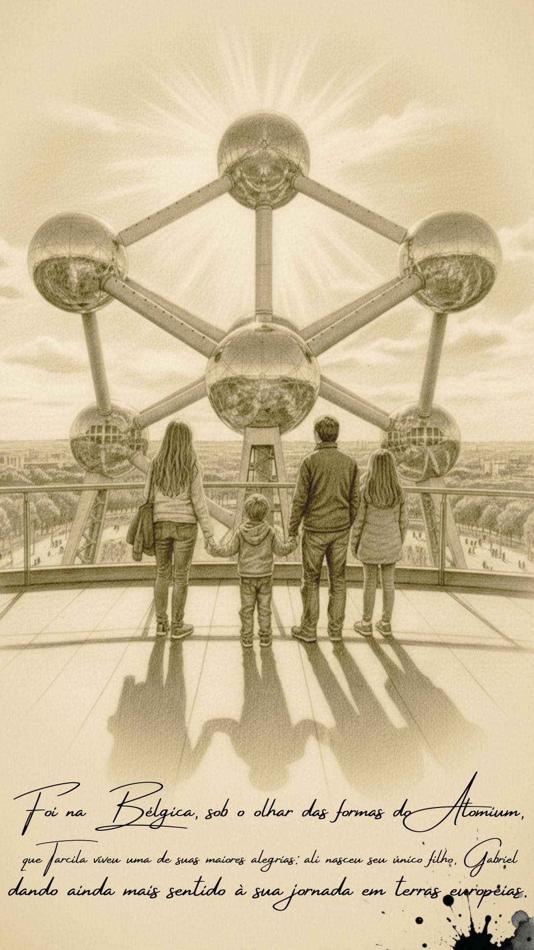 Tarcila na Bélgica sob o Atomium